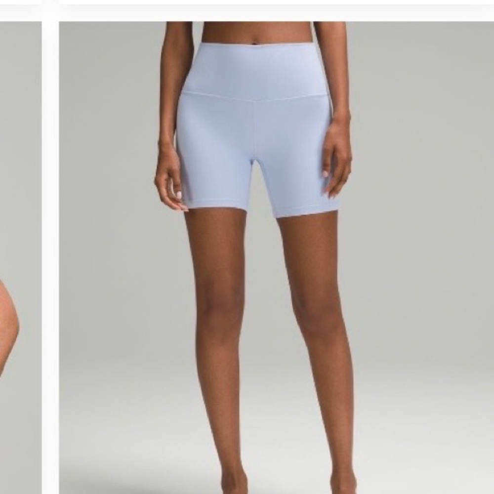 Lulu 6 in Align shorts in Blue Linen